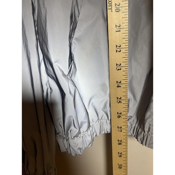 Manfinity NASA Size Large Reflective Windbreaker Jacket Iridescent Silver Light - Picture 6 of 8